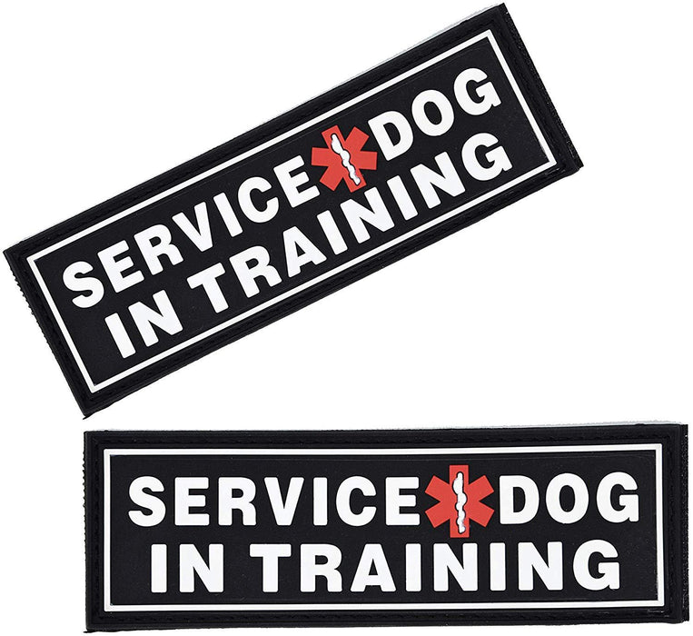 Dogline 3D Rubber Removable Patches for Dog Harness and Vest 1 x 2.75 - One Patch / Service Dog